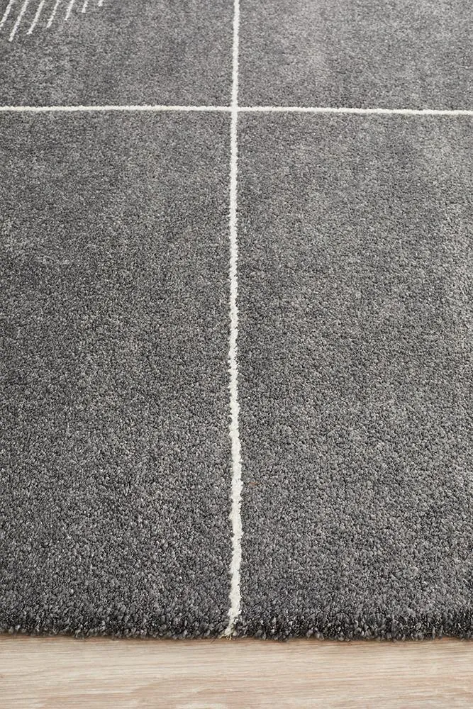 Adina Ivy Modern Charcoal Rug
