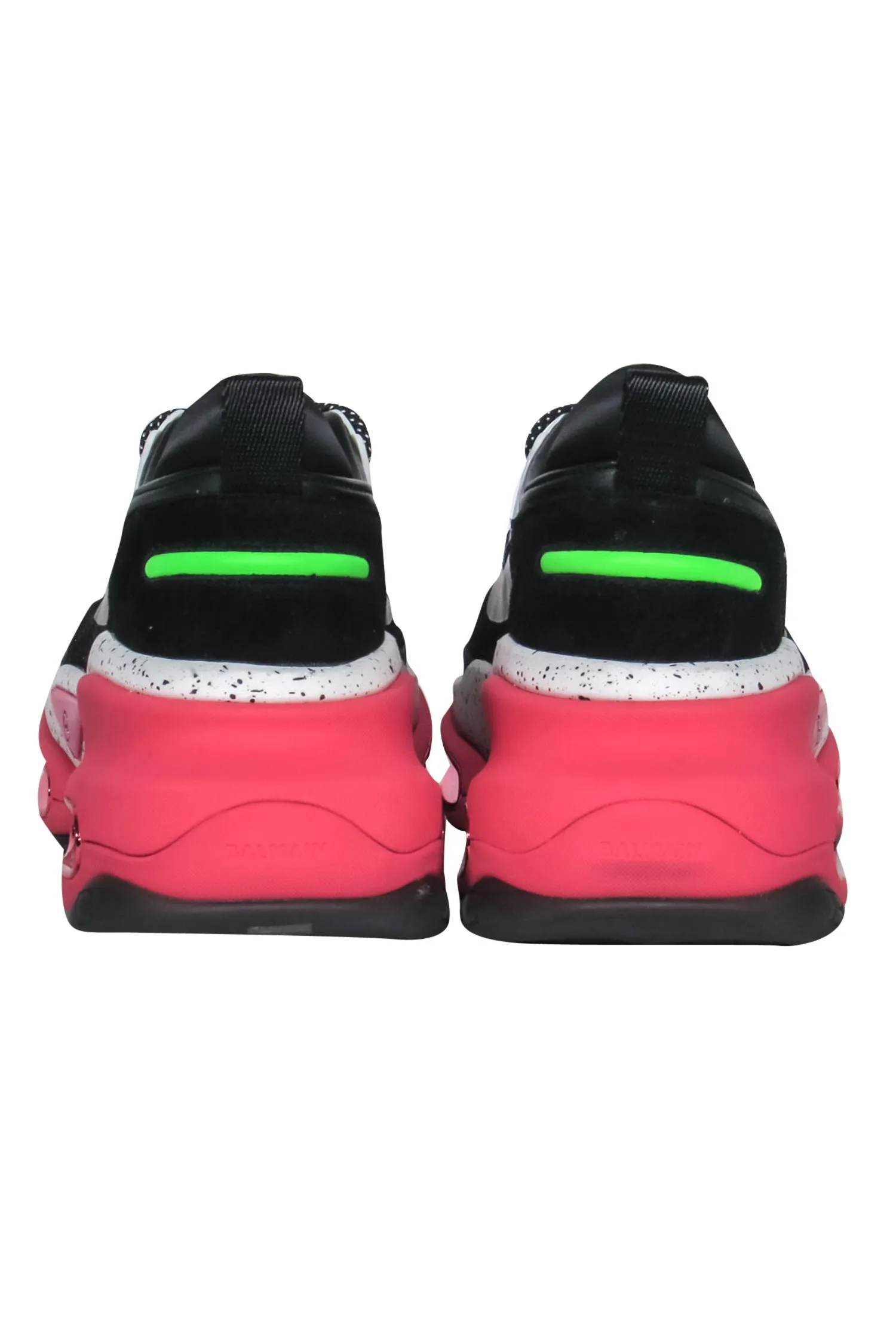 Balmain - Black, White & Pink Chunky "B-Bold" Sneakers Sz 10