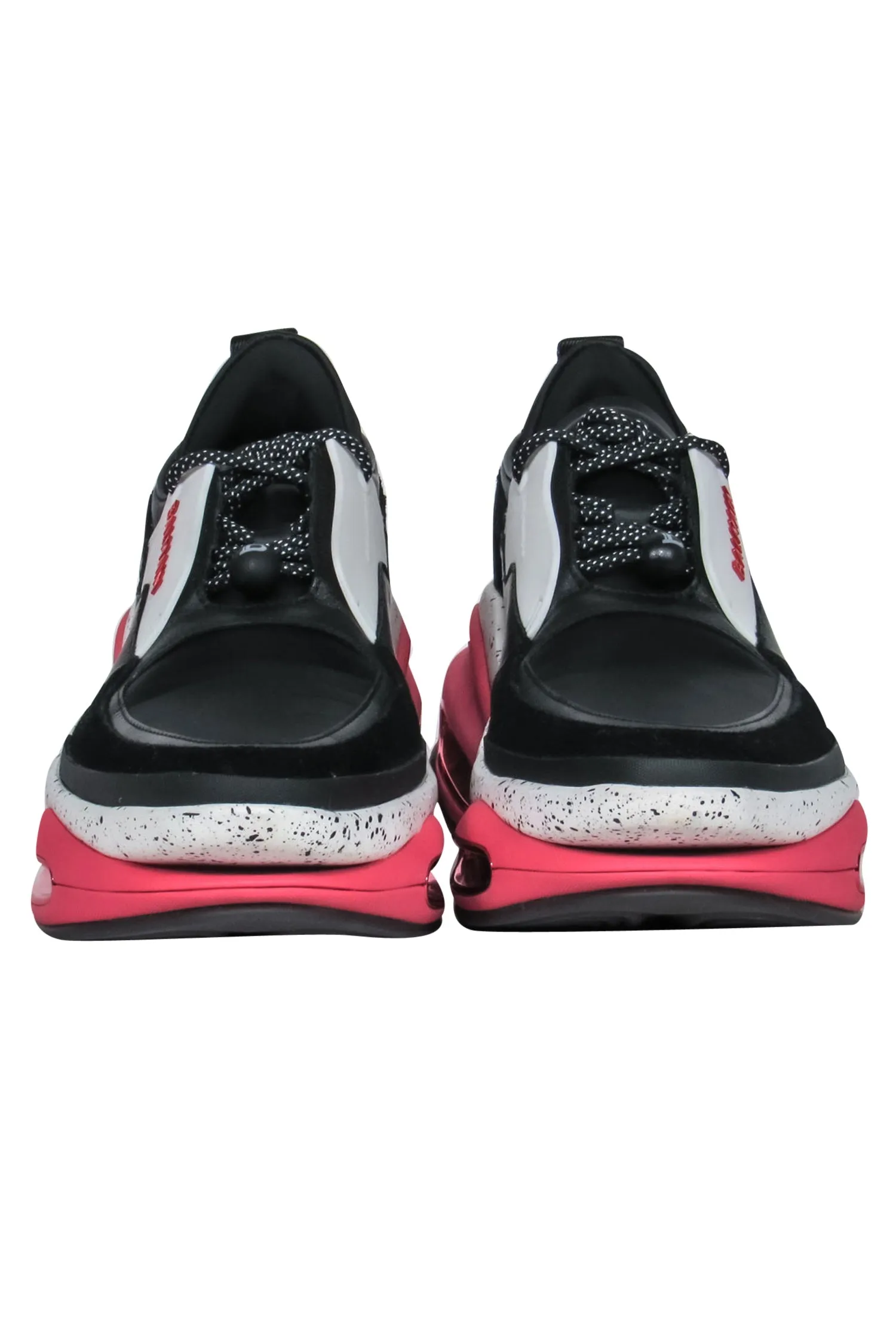 Balmain - Black, White & Pink Chunky "B-Bold" Sneakers Sz 10