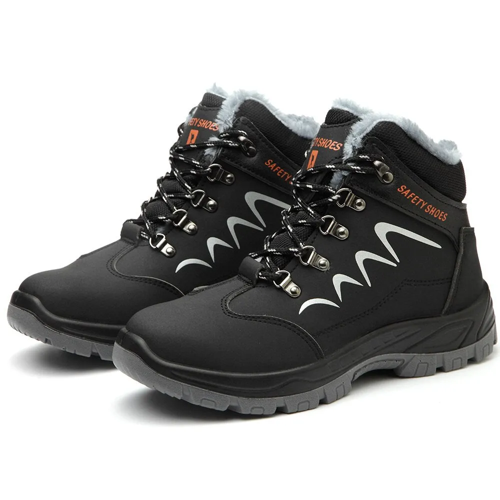 BAOLESEM Man Safety Shoes Winter Safety Man Work Shoes Water-proof Work Shoes Anti-smashing Durable Safety Shoes for Men Shoes
