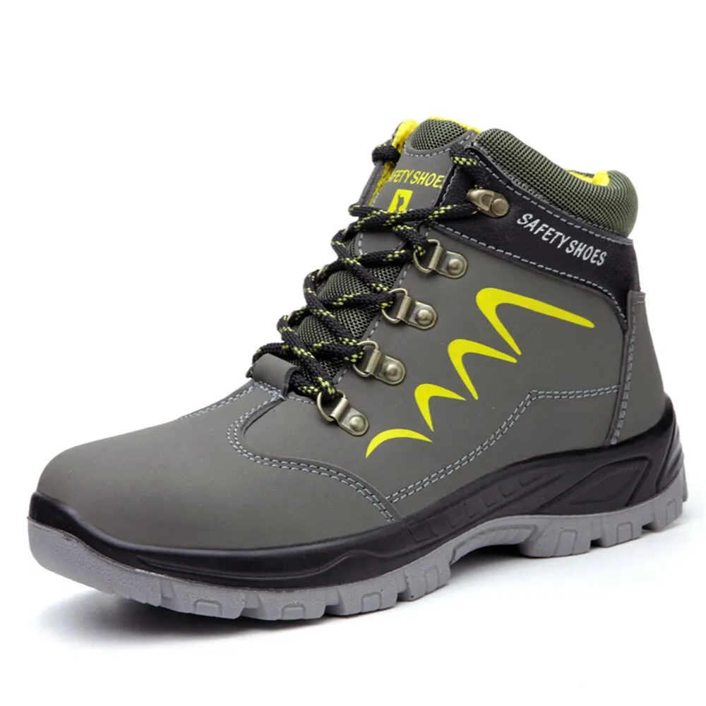 BAOLESEM Man Safety Shoes Winter Safety Man Work Shoes Water-proof Work Shoes Anti-smashing Durable Safety Shoes for Men Shoes