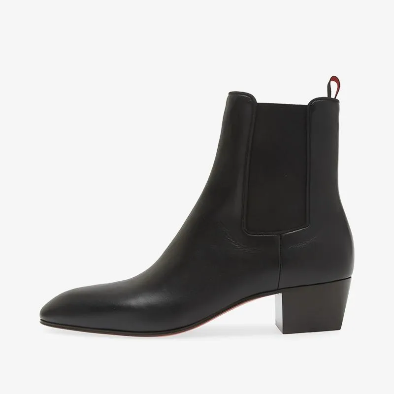 Black Leather Chelsea Boot