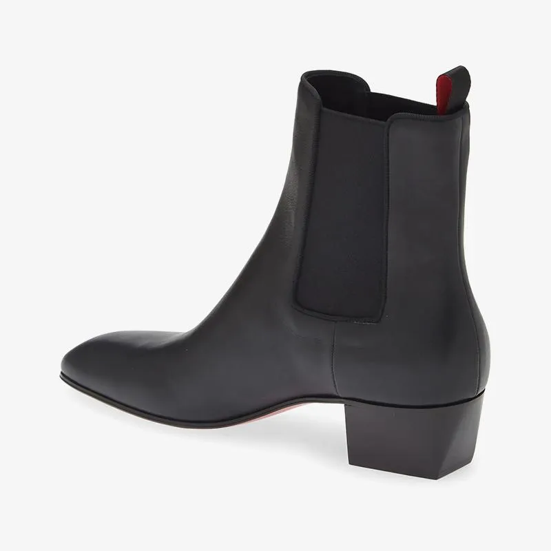 Black Leather Chelsea Boot