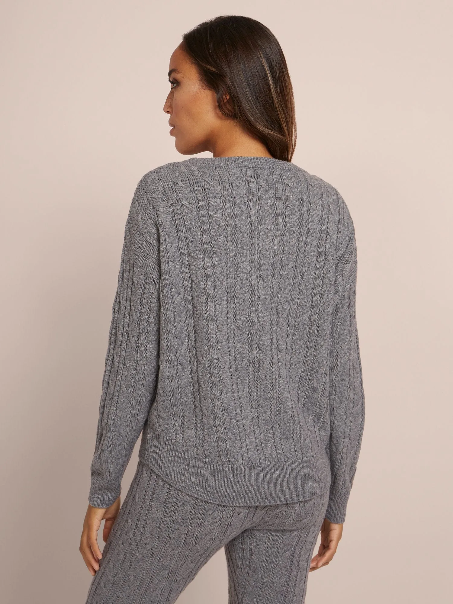 Cabled Sweater-Knit Pullover