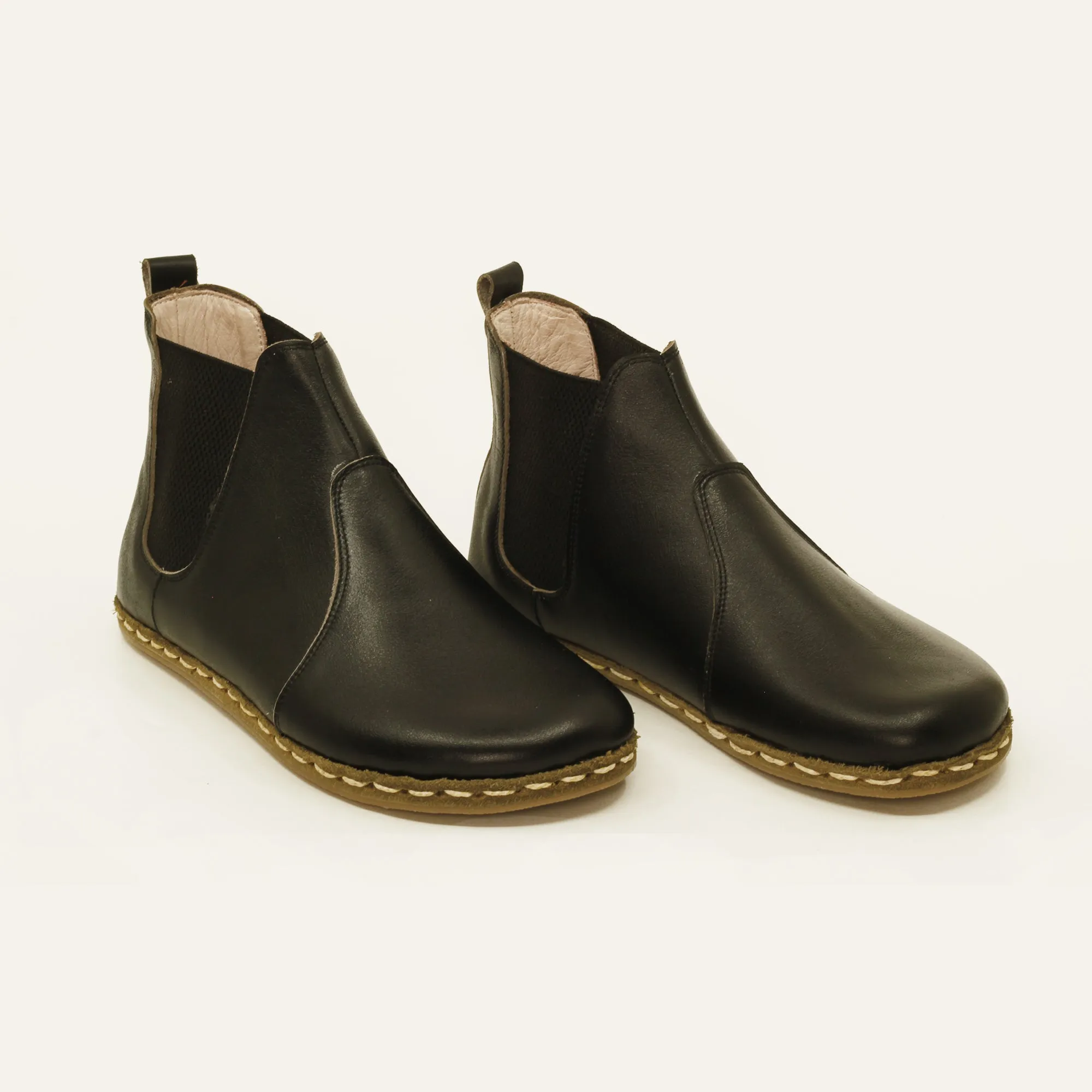 Chelsea Barefoot Boots Black Handmade Men's