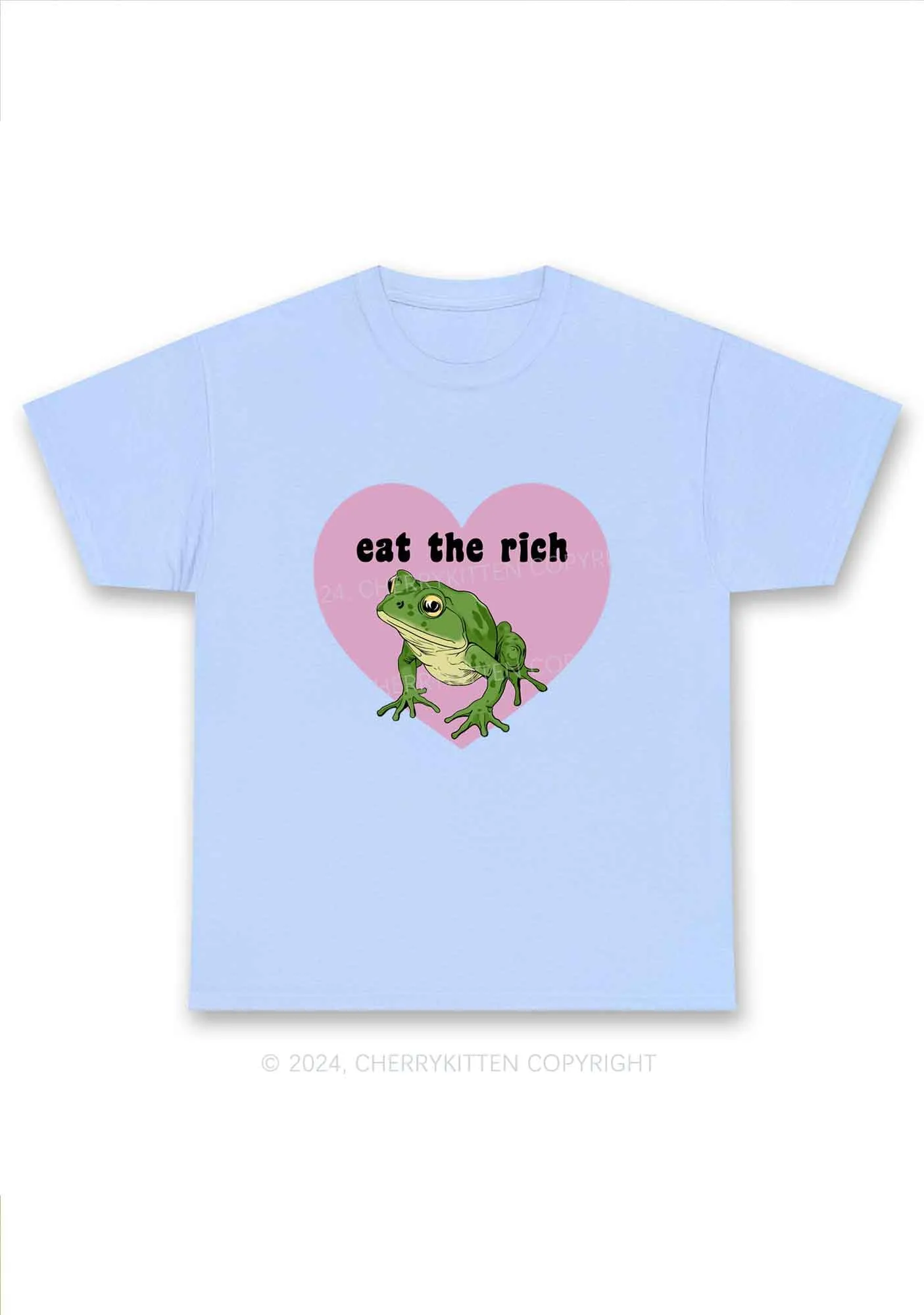 Eat The Rich Frog Y2K Chunky Shirt Cherrykitten