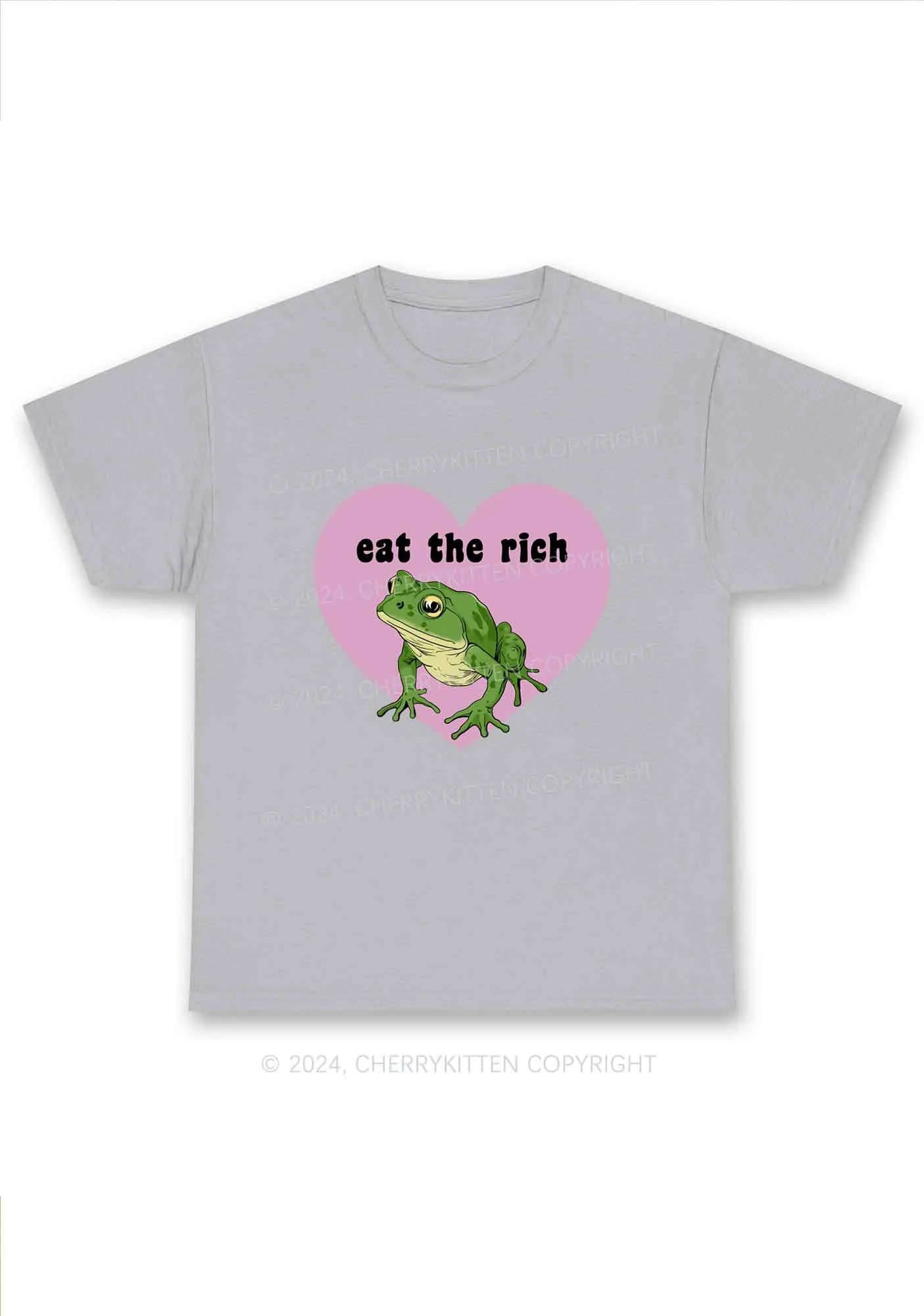 Eat The Rich Frog Y2K Chunky Shirt Cherrykitten