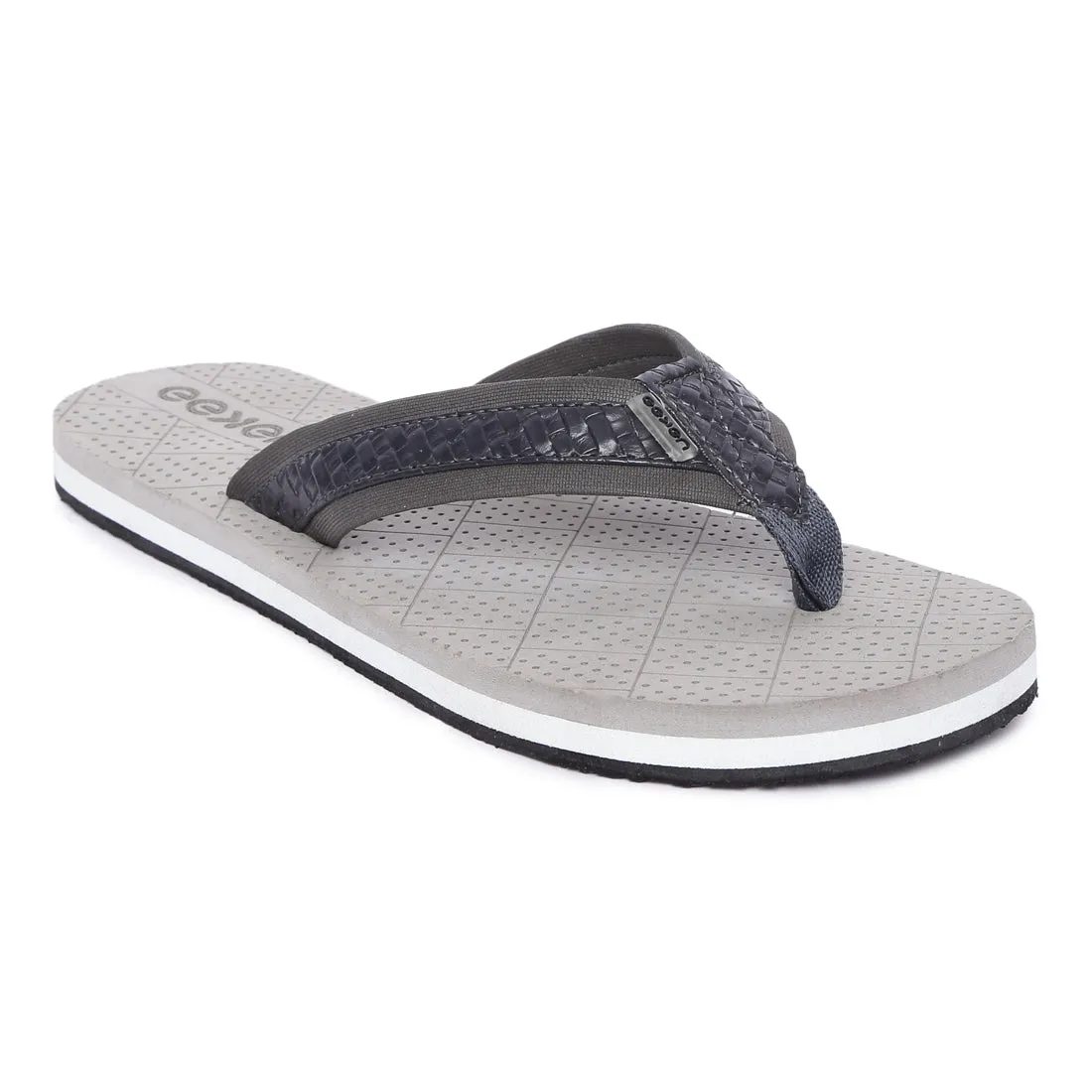 Eeken EFBGO2408 Grey Lightweight Washable Dailywear Durable Flip Flops For Men