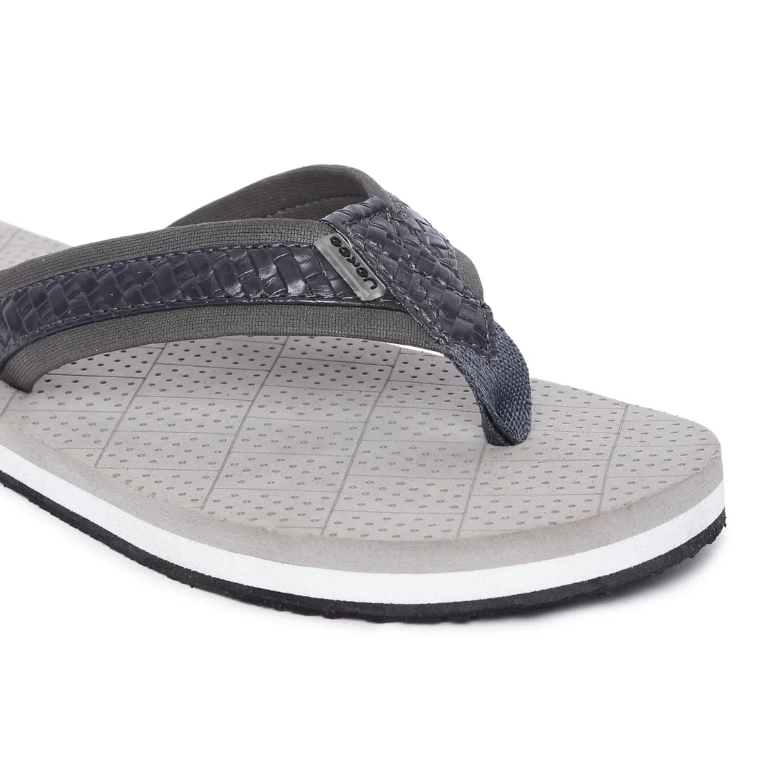 Eeken EFBGO2408 Grey Lightweight Washable Dailywear Durable Flip Flops For Men