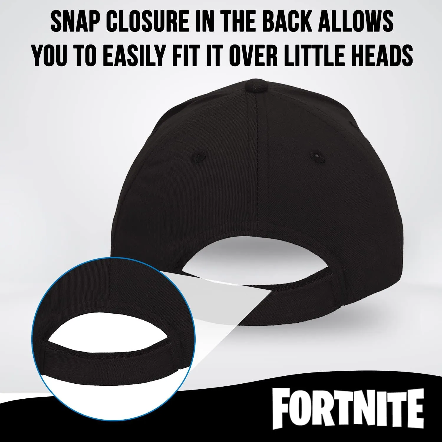 FORTNITE Baseball Cap for Boys, Quality Made Boys Hat and Fitted Cap, Flatbrim Baseball Hat with Sleek Design