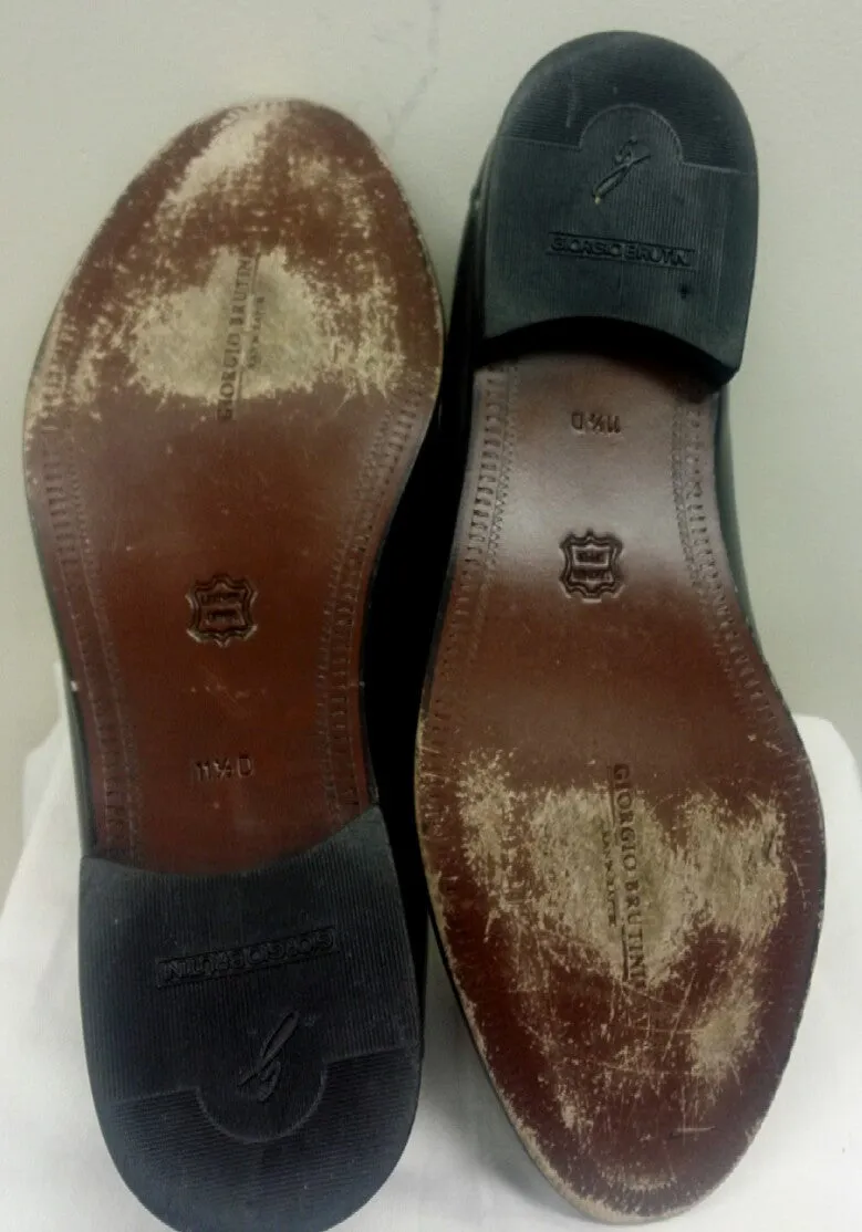 Giorgio Brutini- Black Tasseled Dress Loafer Shoes- size 11.5D