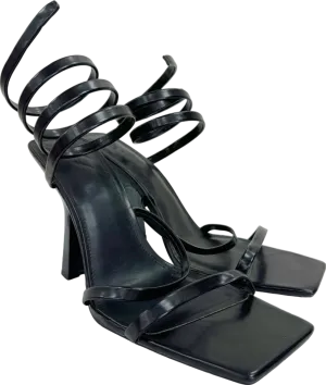 H&M Black Strappy Heeled Sandals EU 42 UK 9