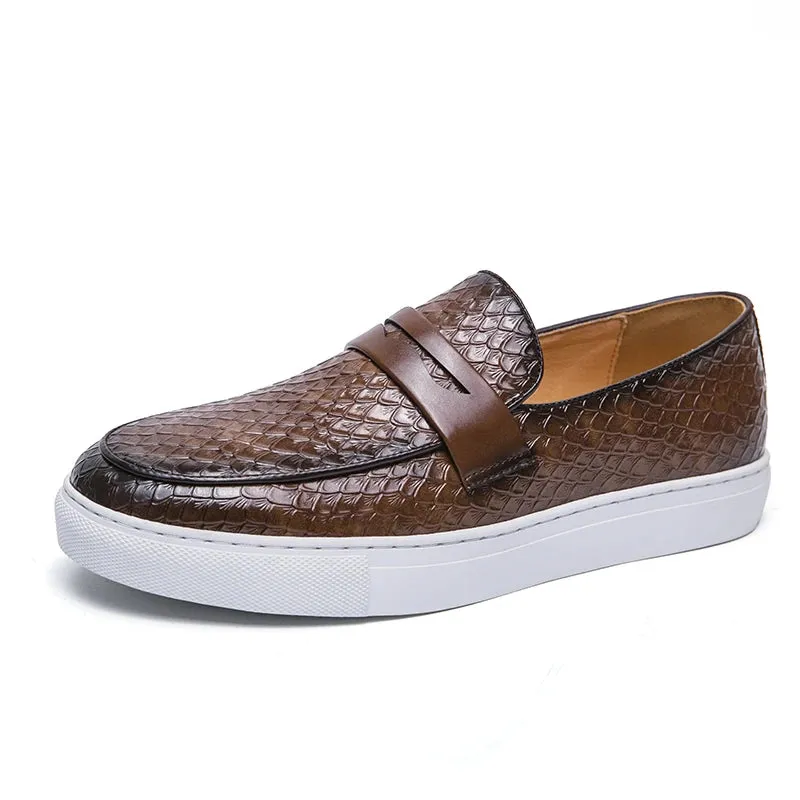 Heritage Leather Moccasin Loafers