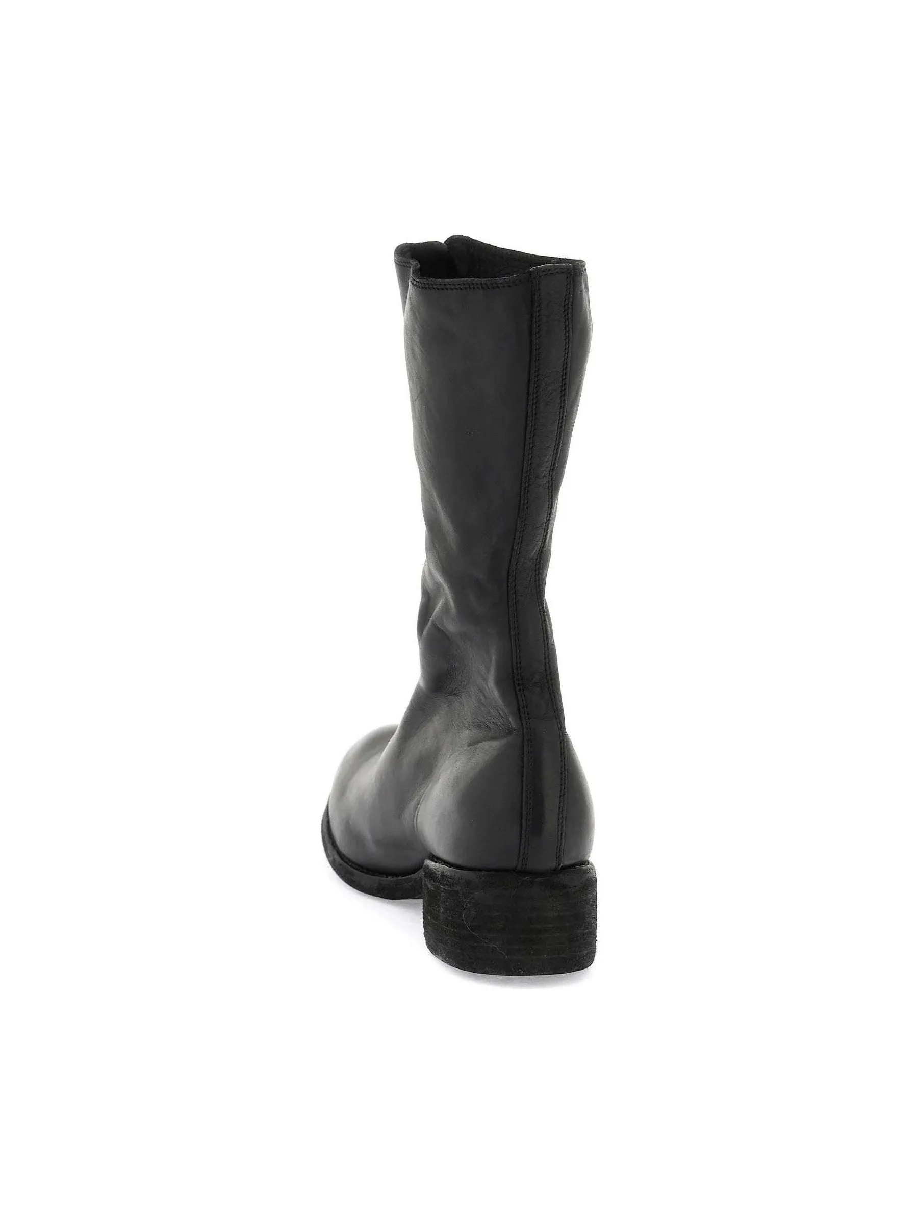 Horse Leather Front Zip Boots