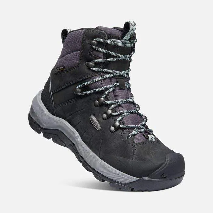 Keen Women's Revel IV Mid Polar Waterproof Boots- Black/ Harbor Gray