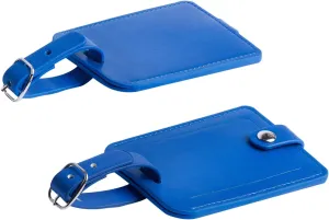 Luggage Bag Tags Leather Travel ID Labels Suitcase Name Tags with Snap