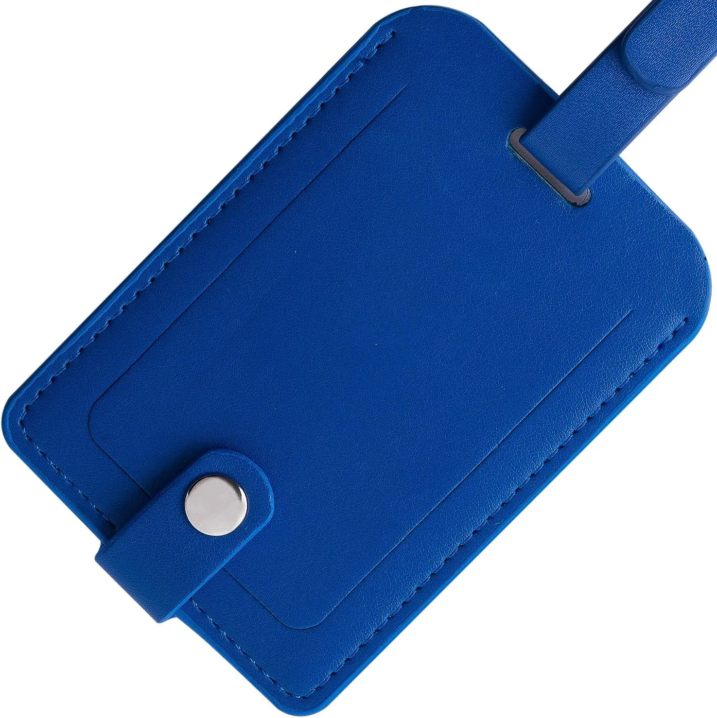 Luggage Bag Tags Leather Travel ID Labels Suitcase Name Tags with Snap