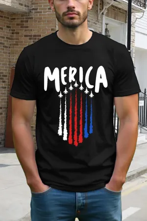 Mens American Flag Shirt USA Air Force Tshirts Patriotic 4th of July T-Shirt Memorial Day Tee Tops