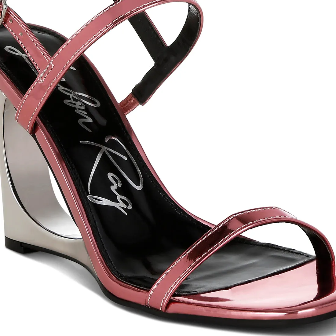 Metallic Fantasy Wedge Heel Sandals