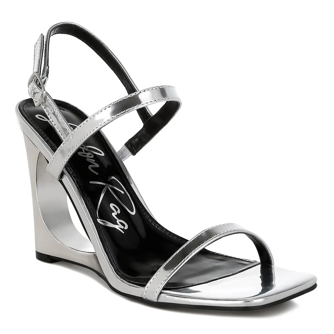 Metallic Fantasy Wedge Heel Sandals