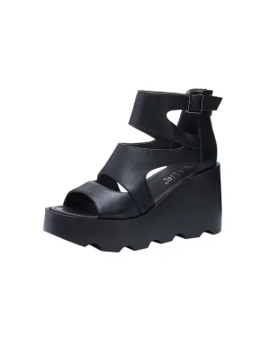 Open Toe Ankle Strap Wedges Sandals for Women