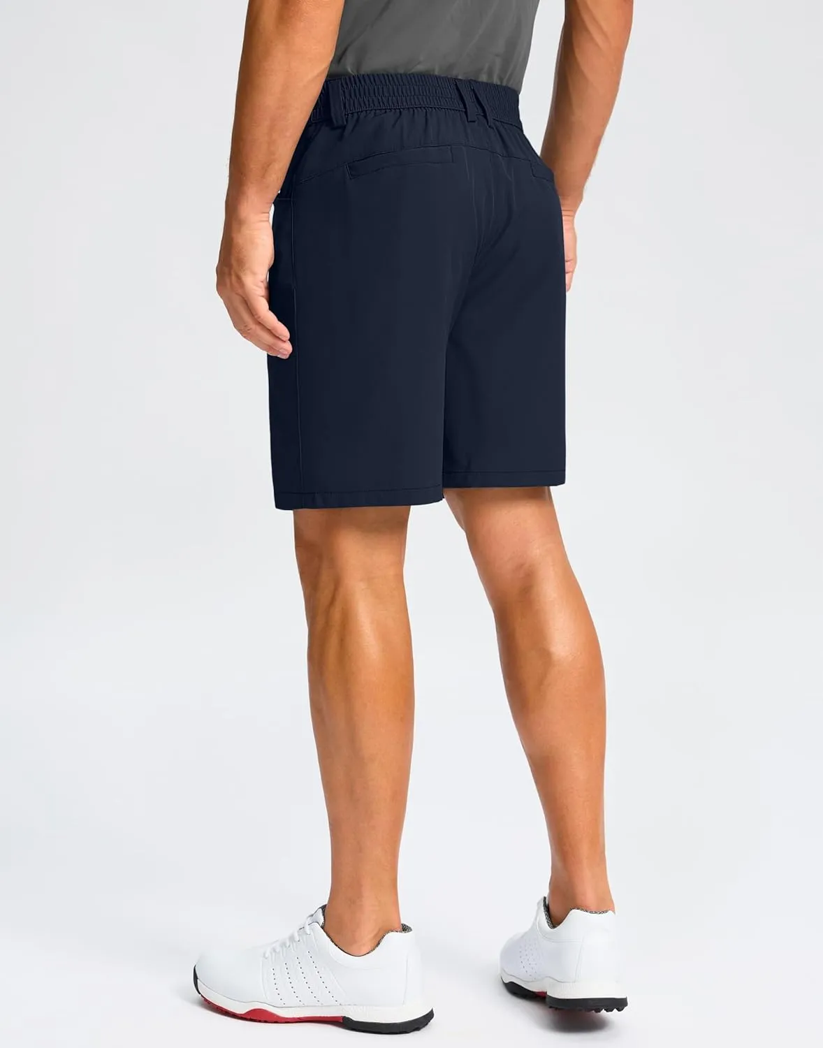 Pudolla Men's Casual Golf Shorts 7" Lightweight Stretch Flat Front Work Dress Shorts for Men with Pockets