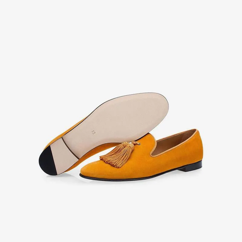 Refined Suede Tassel Loafers