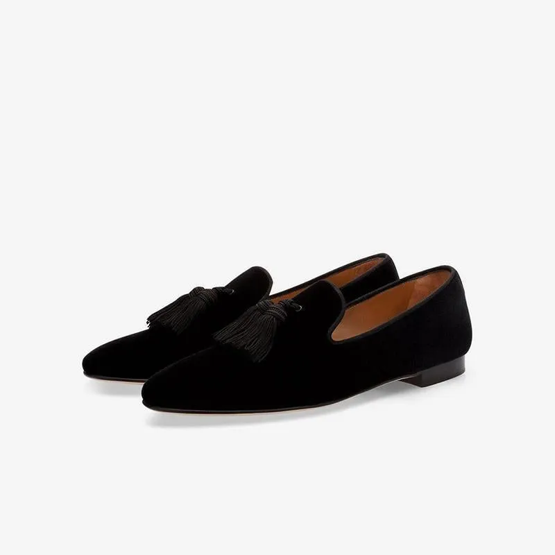 Refined Suede Tassel Loafers
