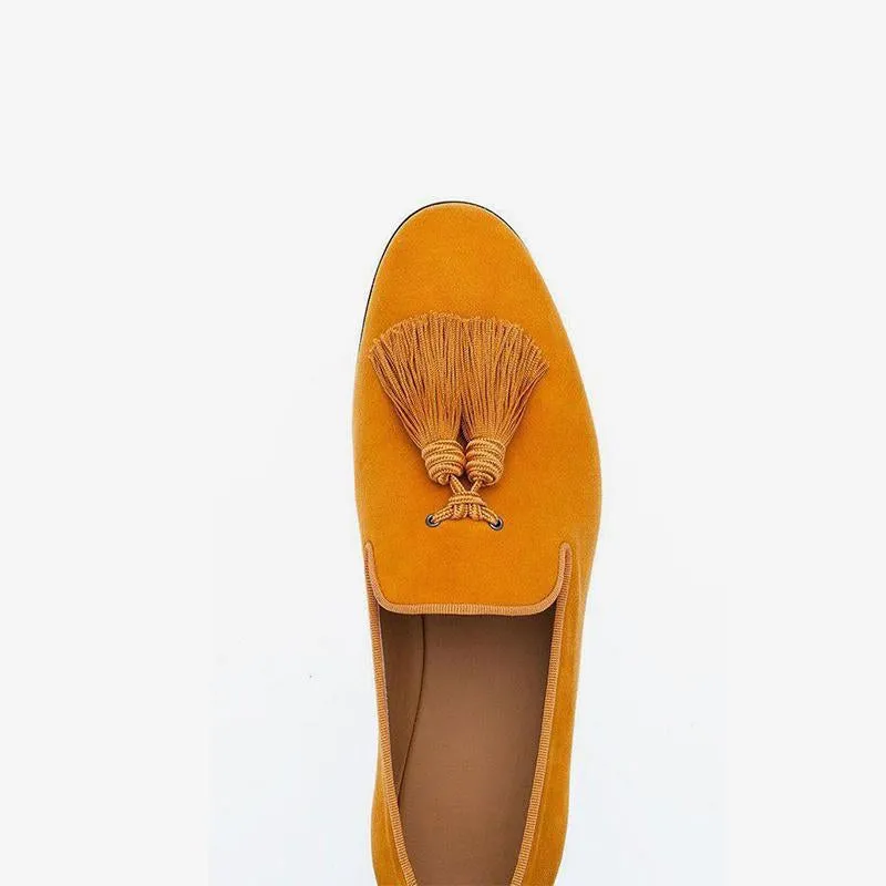 Refined Suede Tassel Loafers