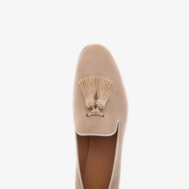Refined Suede Tassel Loafers
