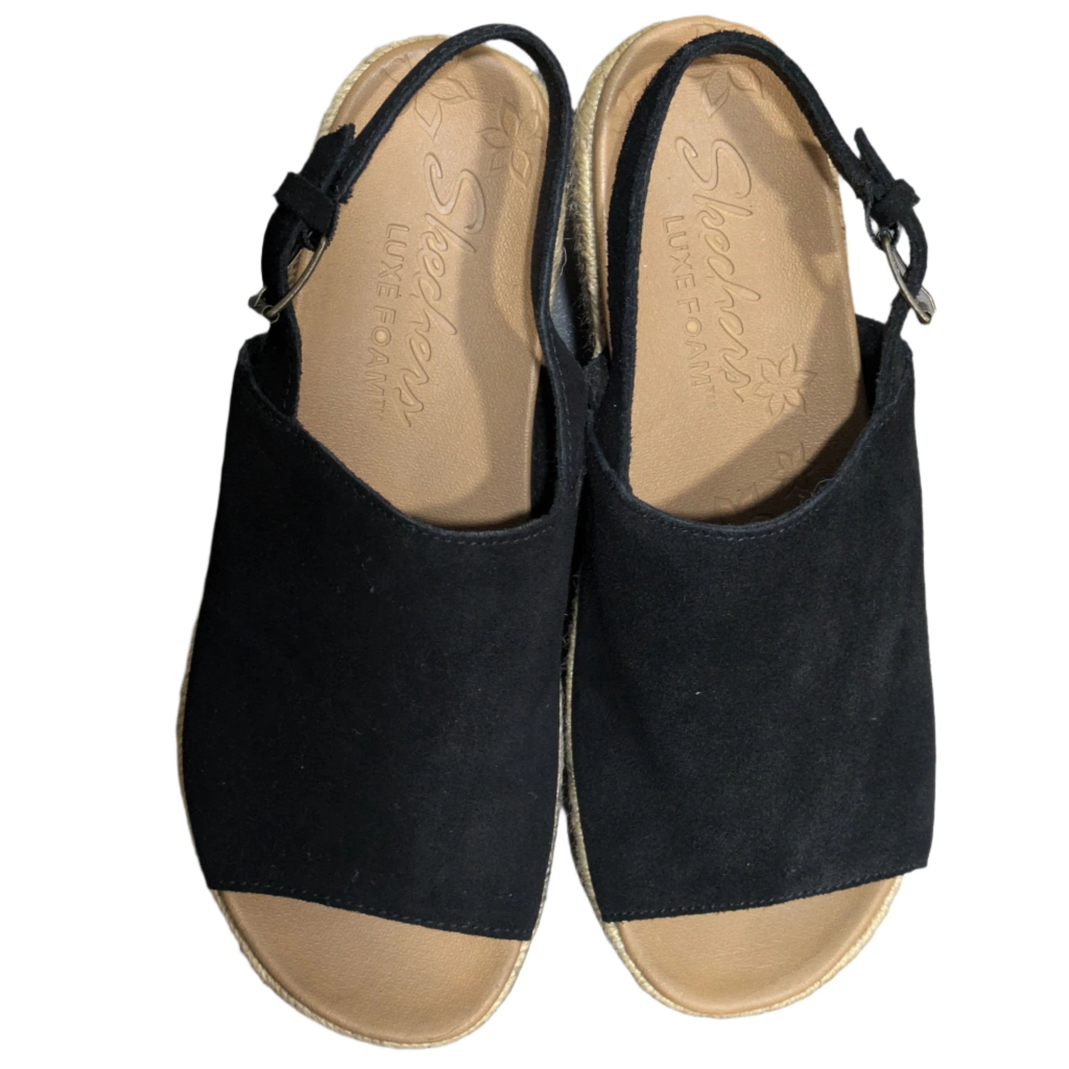 Skechers Brit Wedge Heel Sandals with Back Strap Size: UK 6 / EU 39 / US 9