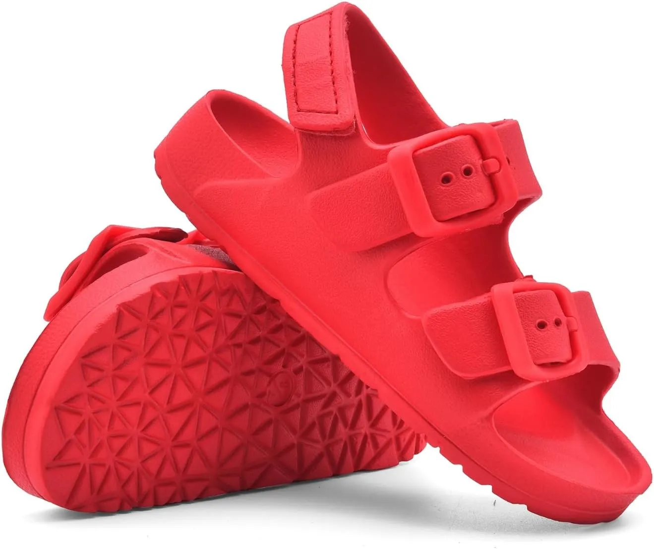 Toddler Unisex Adjustable Buckle Sandals ?C Comfortable Open Toe Beach & Pool Shoes for Boys & Girls with Back Strap