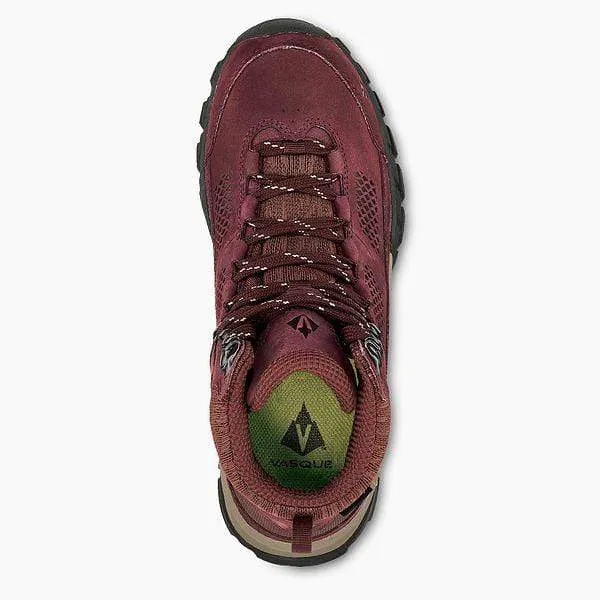 Vasque Women's Talus Mid Hiking Boots- Rum Raisin/ Green Glow